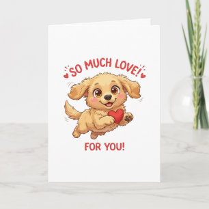 Mooie Puppy met Hart Illustratie Kaart