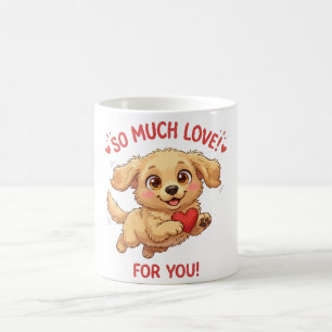 Mooie Puppy met Hart Illustratie Koffiemok
