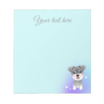 Mooie Puppy Notitieblok met zachte achtergrondkleu