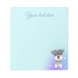 Mooie Puppy Notitieblok met zachte achtergrondkleu