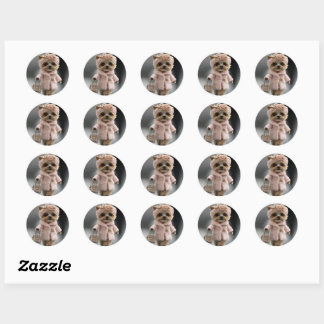 Mooie puppy ronde stickers