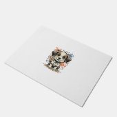 Mooie Puppy Spat Gravure Vector Ontwerp_1 Deurmat (Schuin)