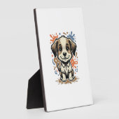 Mooie Puppy Spat Gravure Vector Ontwerp_1 Fotoplaat (Zijkant)