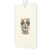 Mooie Puppy Spat Gravure Vector Ontwerp_1 Luchtverfrisser (Links)