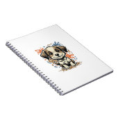 Mooie Puppy Spat Gravure Vector Ontwerp_1 Notitieboek (Rechterzijde)