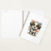 Mooie Puppy Spat Gravure Vectorontwerp_1 Planner (Display)