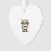 Mooie Puppy Spatgravure Vectorontwerp_1 Ornament (voorkant)