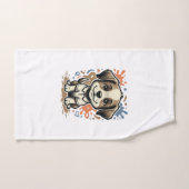 Mooie puppy spettergravure vectorontwerp_1 handdoek (Handdoek)