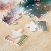 Mooie Puppypuzzel met Bloemen Legpuzzel (Zijkant)