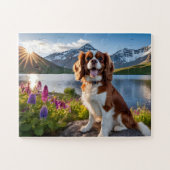 Mooie puzzel Cavalier hond (Horizontaal)