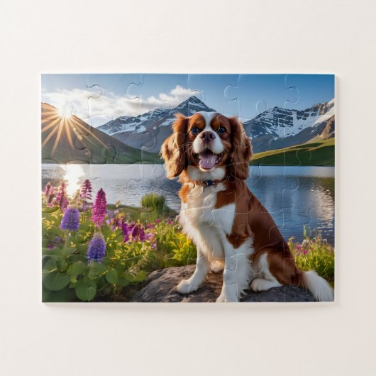 Mooie puzzel Cavalier hond Legpuzzel (Horizontaal)