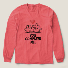  Mooie Puzzelstukken Jij Maakt Mij Compleet Koraal Tri-Blend Shirt