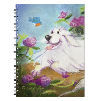 Mooie Pyreneeën/laptop Notitieboek