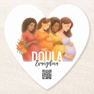 Mooie QR-code Professionele Geboorte Postpartum Do Kartonnen Onderzetters