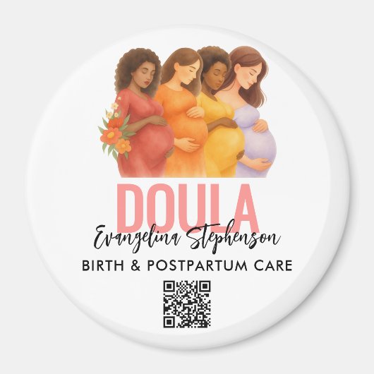 Mooie QR-code Professionele Geboorte Postpartum Do Magneet (Voorkant)