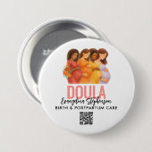 Mooie QR-code Professionele Geboorte Postpartum Do Ronde Button 7,6 Cm (Voorkant /achterkant)