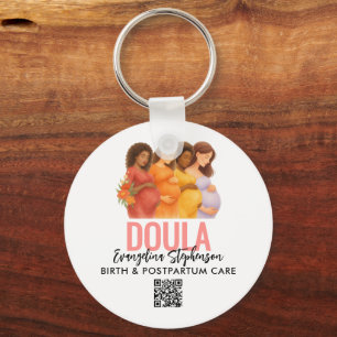 Mooie QR-code Professionele Geboorte Postpartum Do Sleutelhanger
