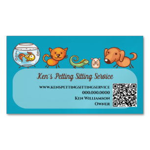 Mooie QR-code voor honden uitlaatservice en dieren Magnetisch Visitekaartje
