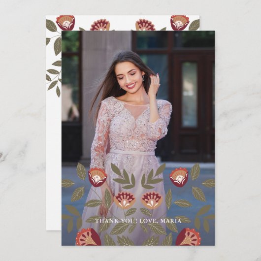 Mooie Quinceanera Fiesta Dank u Foto Kaart (Voorkant / Achterkant)