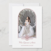 Mooie Quinceañera Spaanse Stilysh roze boog Kaart (Voorkant)