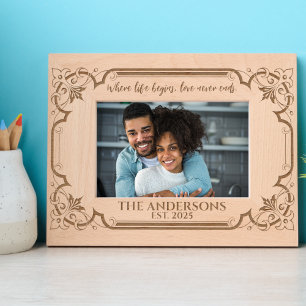 Mooie Quote Custom Familie Foto Naam Liefde Gegraveerde Lijstjes