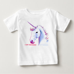 Mooie Quote Ik hou van Eenhoorns Baby T-Shirt
