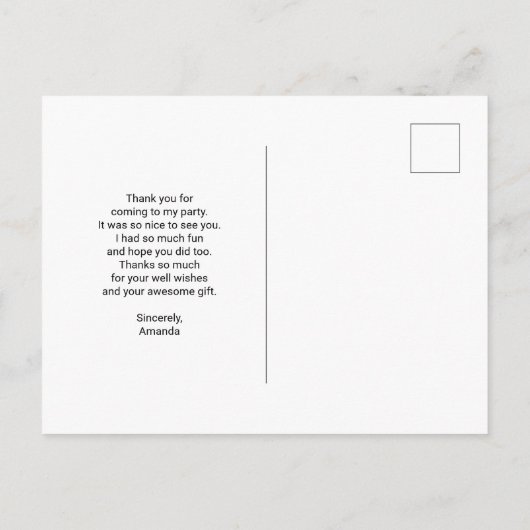 Mooie raaf op een tak Bedankt Briefkaart (Achterkant)