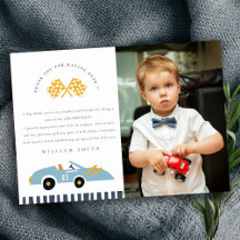 Mooie raceauto kinder blauwe foto verjaardag elke