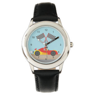 Mooie raceauto voor jongens horloge