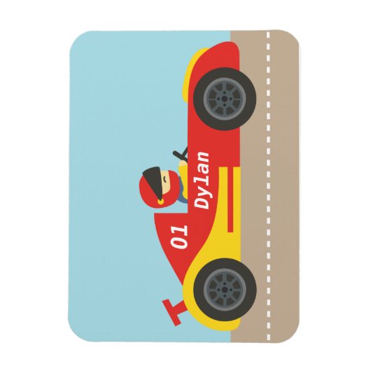 Mooie raceauto voor jongens magneet (Verticaal)
