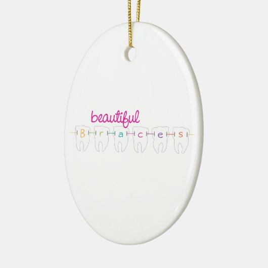 Mooie races keramisch ornament (Links)