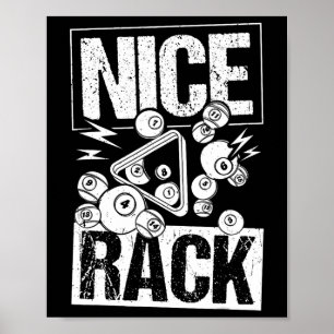 Mooie Rack Biljart Pool Player 1 Poster