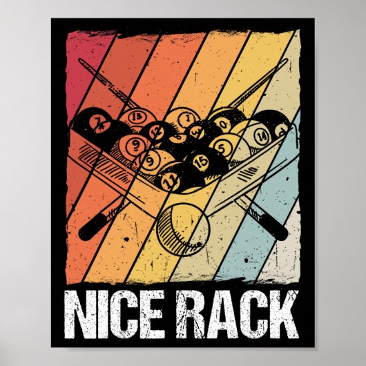 Mooie rack biljart pool speler poster (Voorkant)