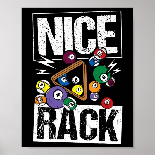 Mooie rack biljart poster (Voorkant)