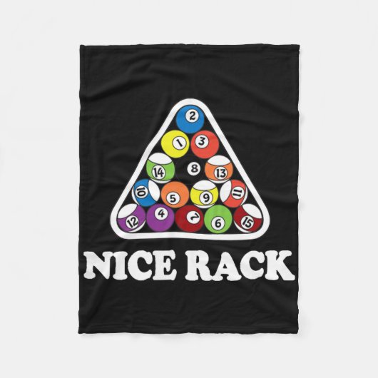 Mooie rack biljart zwembad T Shirt Fleece Deken (Voorkant)