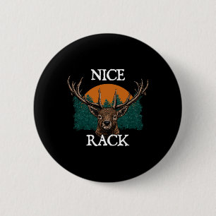 Mooie Rack Hertenjacht Eland Jager Dieren Stalking Ronde Button 5,7 Cm