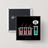 Mooie rack vierkante button 5,1 cm (Voorkant /achterkant)