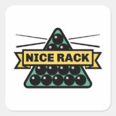 Mooie rack vierkante sticker (Voorkant)