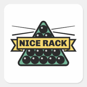 Mooie rack vierkante sticker