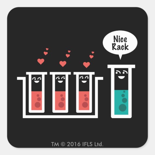 Mooie rack vierkante sticker (Voorkant)