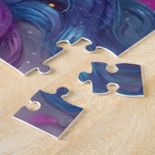 Mooie Rainbow Mane Eenhoorn gepersonaliseerd Legpuzzel (Zijkant)