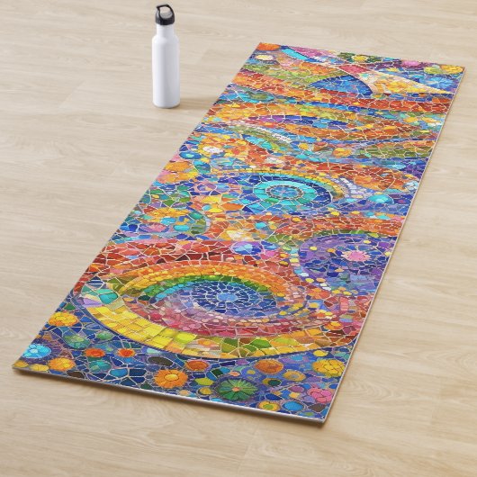 Mooie Rainbow Yoga Mat - Gaudi-achtige Mozaïek kun (In situ)