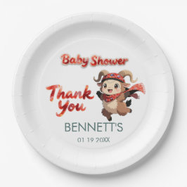 Mooie Ram Winter Baby Shower Papieren Bord