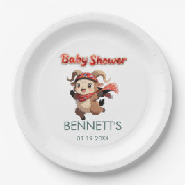 Mooie Ram Winter Baby Shower Papieren Bord
