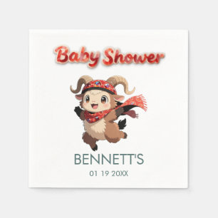 Mooie Ram Winter Baby Shower Servet