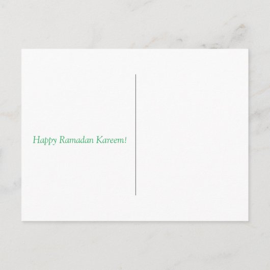 Mooie Ramadan Mubarak Golden & Blue Typography Feestdagenkaart (Achterkant)