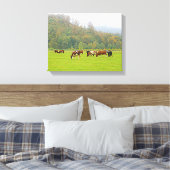 Mooie ranch, koeien & groene weide, boerenscene canvas afdruk (Insitu (Slaapkamer))