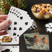 Mooie Rare Chicken Breed Welzomer Hen Pokerkaarten (Insitu)