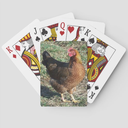 Mooie Rare Chicken Breed Welzomer Hen Pokerkaarten (Achterkant)