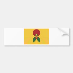 Mooie Rasta Kleuren Abstracte Art Print Bumpersticker